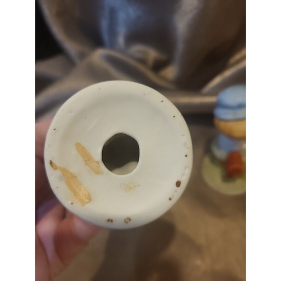 Vintage Japan Ceramic Boy With Dog And Girl With Cat Figurines - Picture 8 of 9